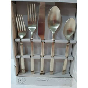 Project 62 Champagne Dux Stainless Steel 20 Pc  Flatware Set